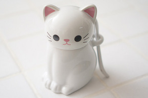 귀여운 고양이 모양의 슈가 포트/양념용기-화이트